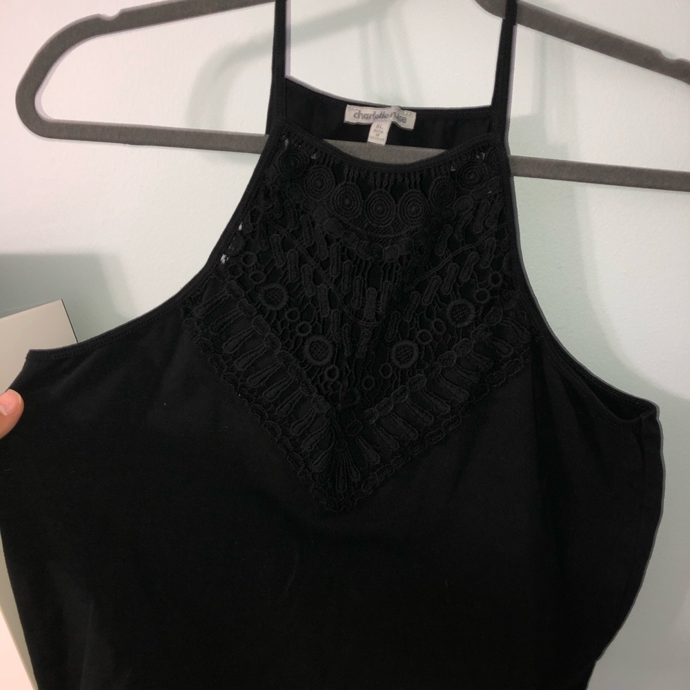 Black halter top